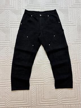 Chrome Hearts Black Carpenter Double Knee Work Pant Made USA